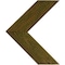 Ekena Millwork 13"W x 16"H x 3/4"D Vintage Farmhouse 3 1/2" Chevron, Barnwood Decor Collection, Restoration Green DECR13X16X075CHVGR - alternate 5